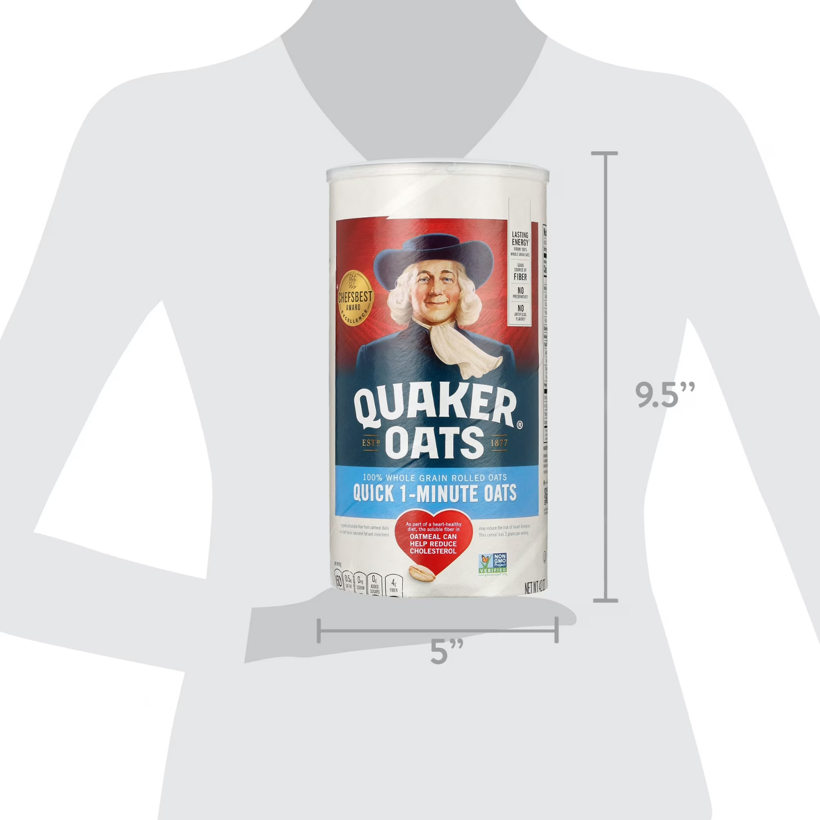 Quaker Quick 1-Minute Oats – 42 oz Canister of Quick-Cooking Oatmeal…