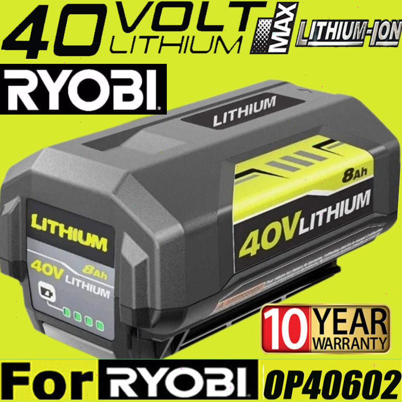 40V 8.0Ah Battery for Ryobi 40 Volt Lithium OP4050 OP40602 OP40261 OP4060 OP4030