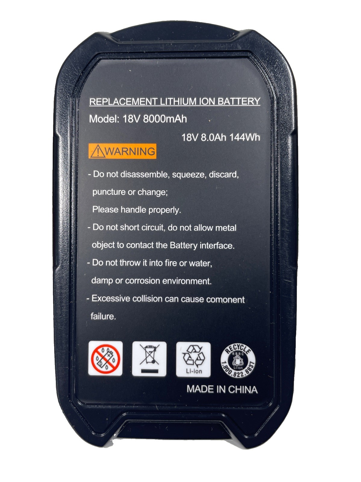 1-2PCS For RYOBI P108 18V High Capacity 8.0Ah Battery Lithium-Ion One Plus P107