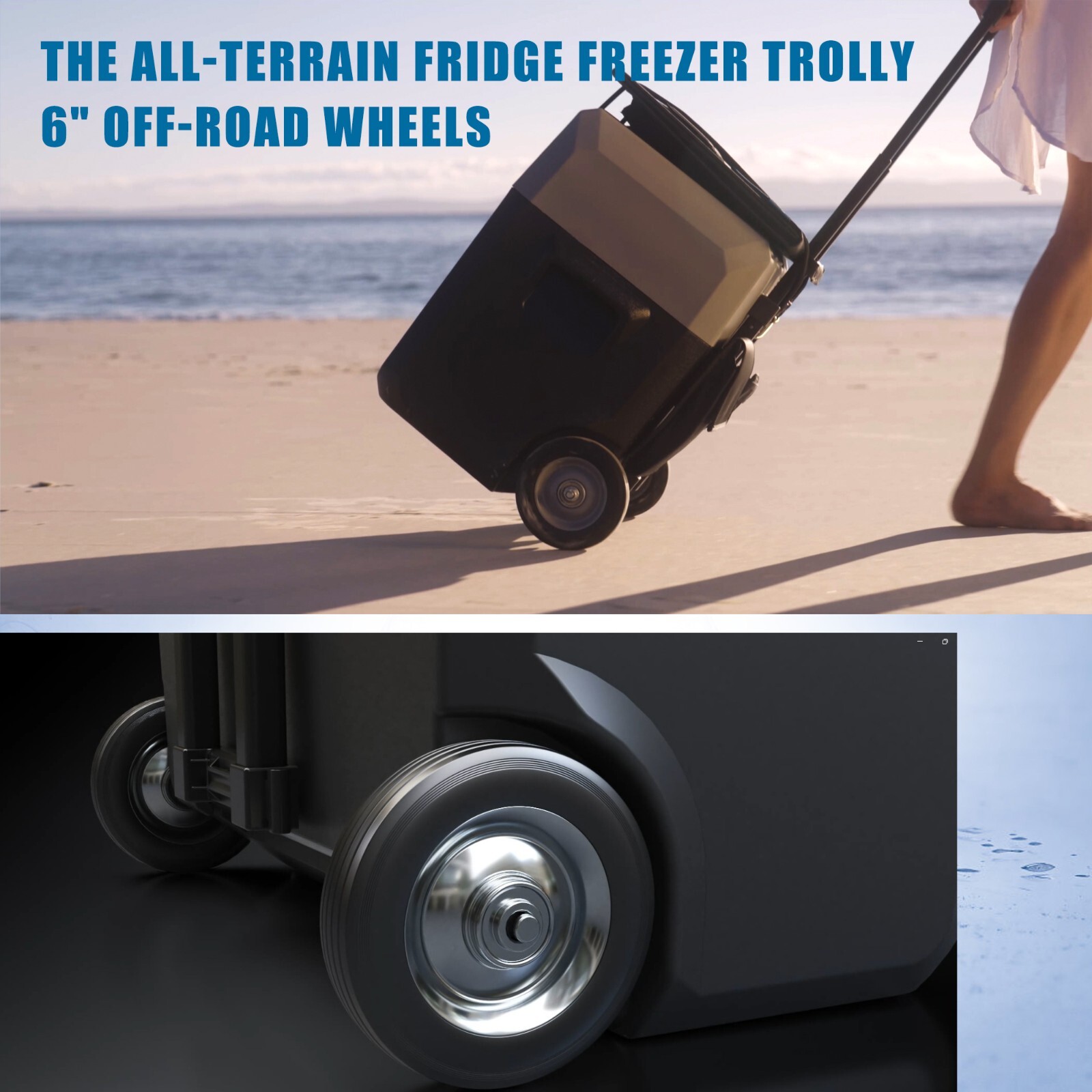 ACOPower 32QT Pro Portable Solar Powered Car Fridge Freezer, RV APP Control