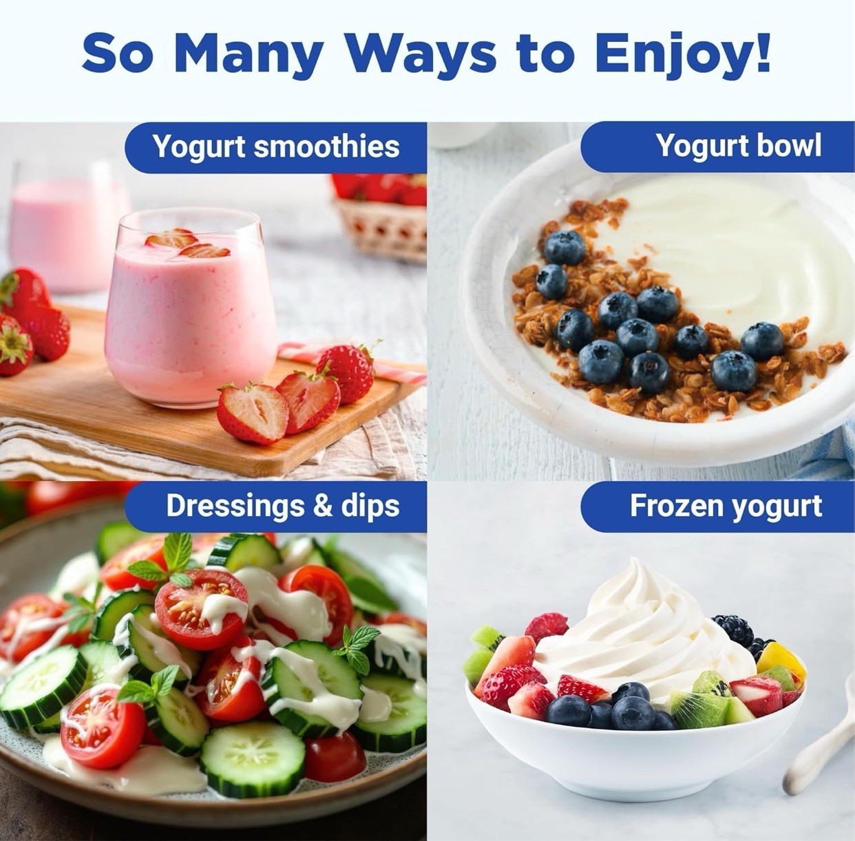 Ultimate Probiotic 8 Jars Yogurt Maker with Adjustable Temperature &Time Control