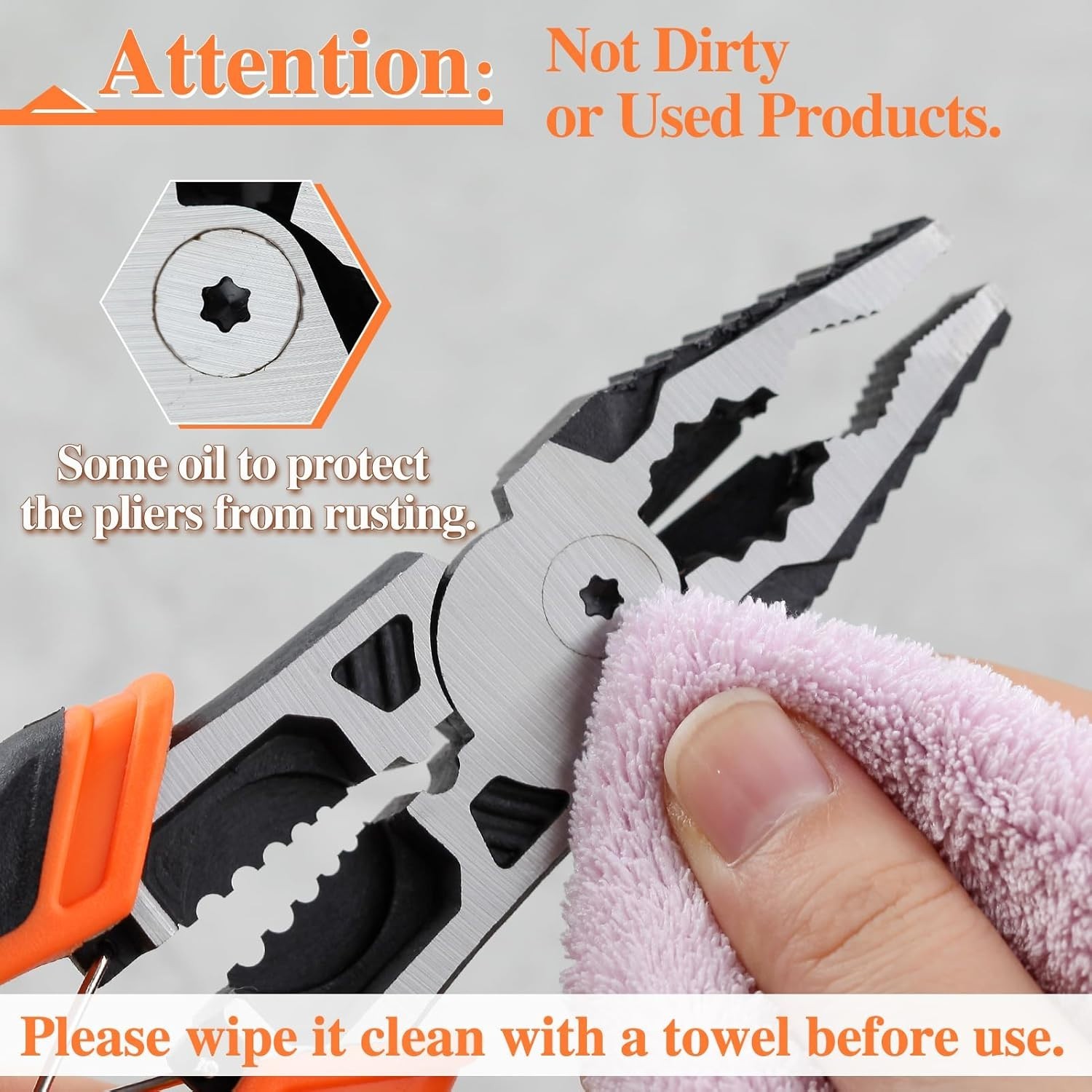 3PCS 9-in-1 Electrician Tool Set with Pliers/Cutter/Stripper, Heavy Duty