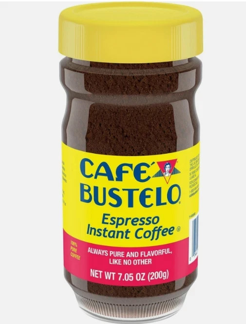 (PACK OF 2) Cafe Bustelo, Espresso Style, Dark Roast Instant Coffee, 7.05 oz Jar