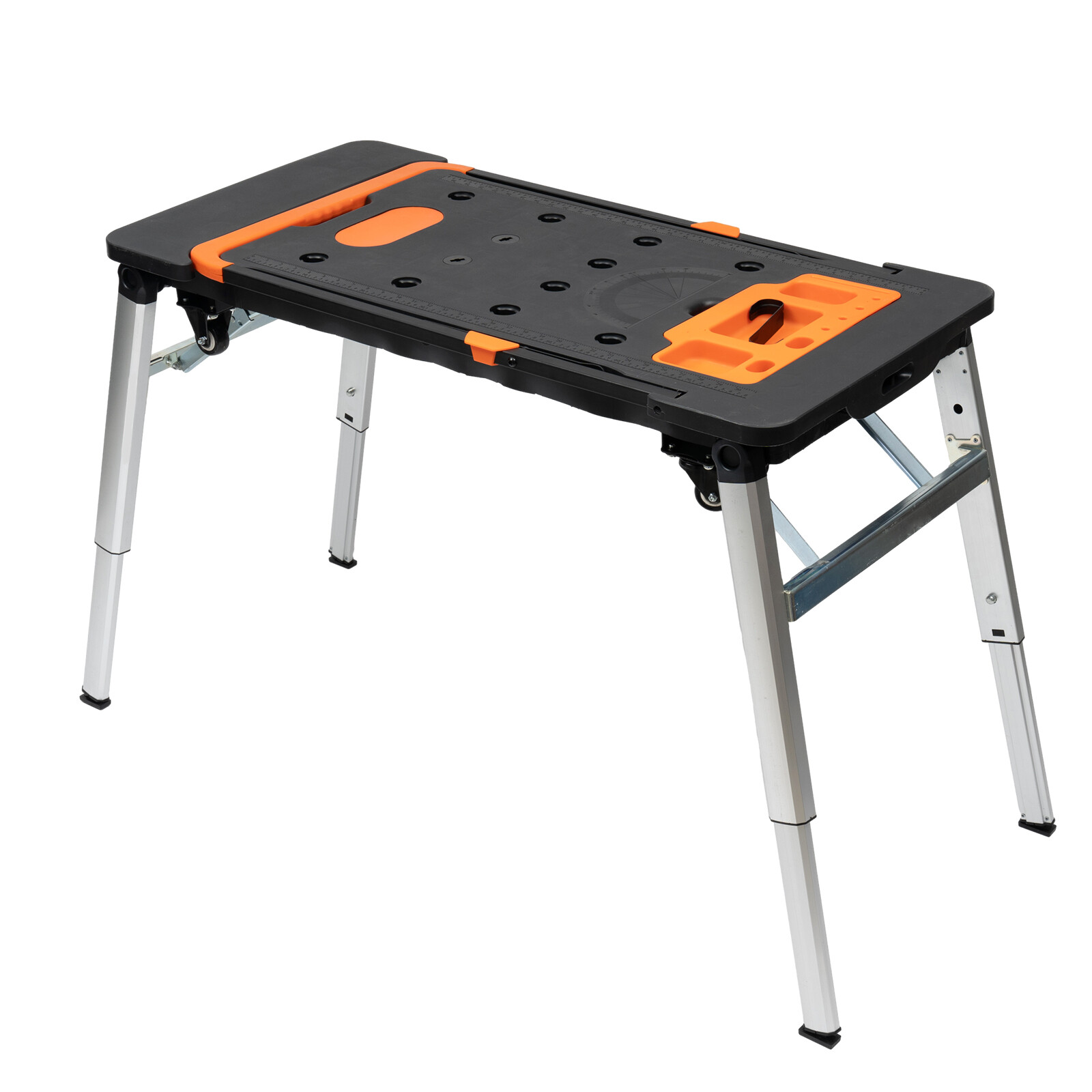 7-in-1 Portable Workbench Folding Sawhorse Work Table 550LBS Capacity 1090x550mm