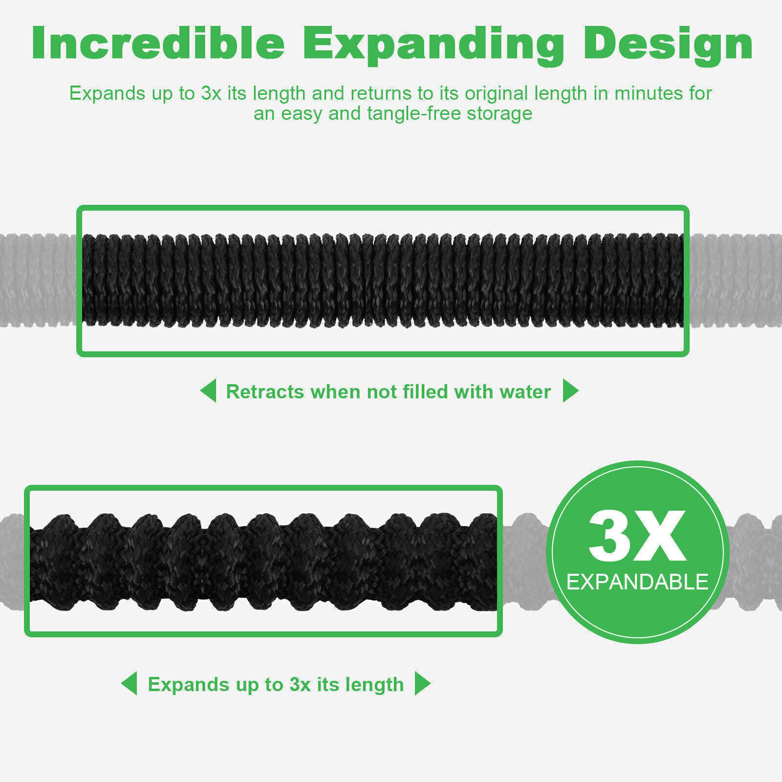 Expanding Expandable Flexible Garden Water Hose w/Spray Nozzle 25FT 50FT 100FT