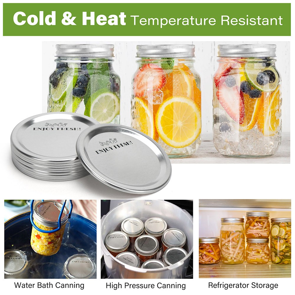 140 Counts Canning Lids Leak-Proof Regular Mouth Mason Jar Lids for Ball Kerr