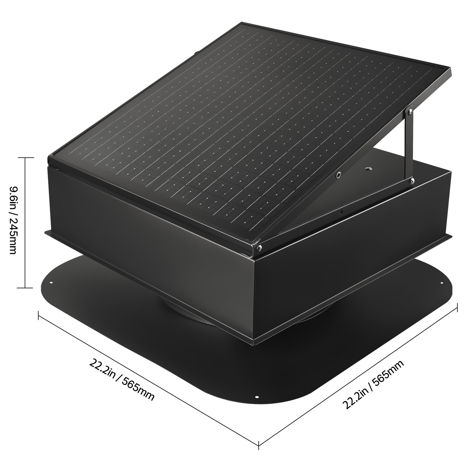 Solar Roof Attic Exhaust Fan 35W with Smart Thermostat Brushless DC Motor