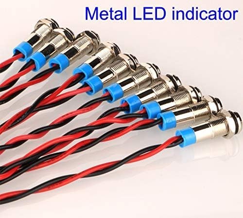 Led Metal Indicator Light 6MM Small 12V Waterproof Signal Lamp 24 Volt Dash Ligh