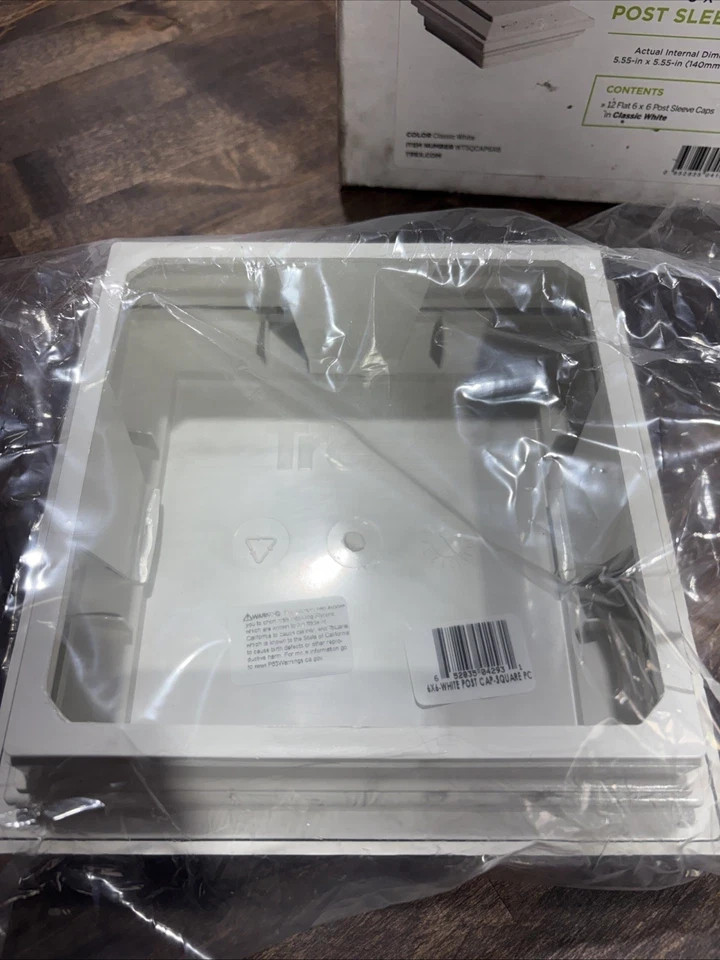 TREX DECKING TRANSCEND 6 X 6 CLASSIC WHITE FLAT POST SLEEVE CAP