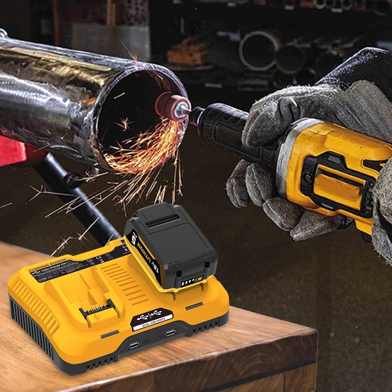 2Pack For DeWalt 20V 20 Volt Max XR 12.0AH Lithium Battery DCB206-2/Dual Charger