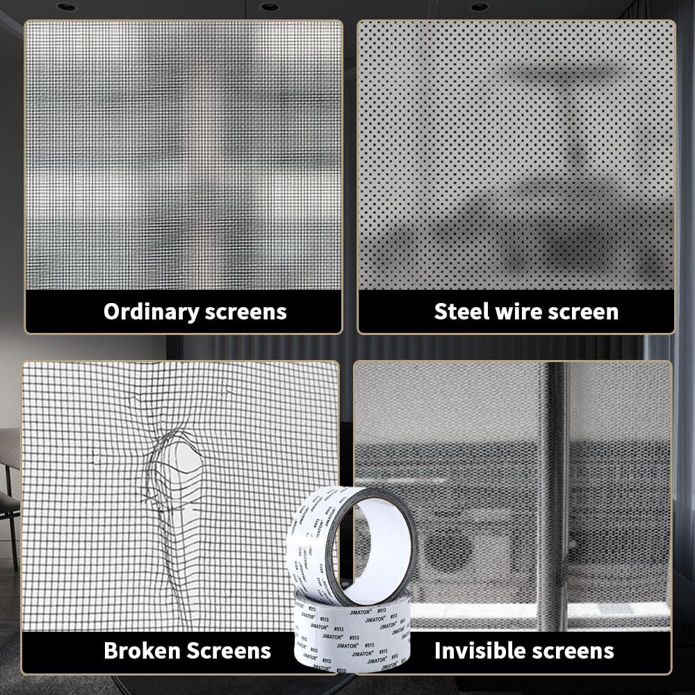 Window Screen Repair Patch Adhesive Fiberglass Mesh Hole Repair Tape 5*200cm US