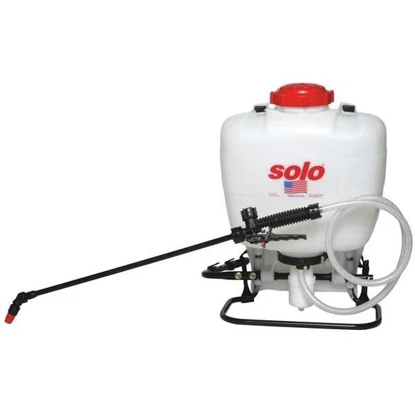 Solo 425 4 Gal Backpack Sprayer, Poly, 48 In L Hose, 90 Psi, Cone/ Fan/ Jet