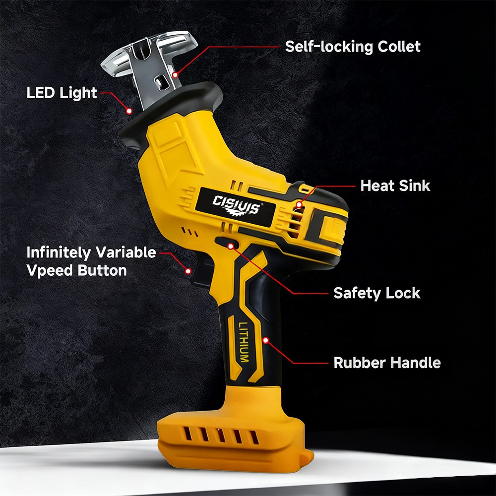 Cordless Electric Reciprocating Saw Versatile Cutting For Dewalt 20V-