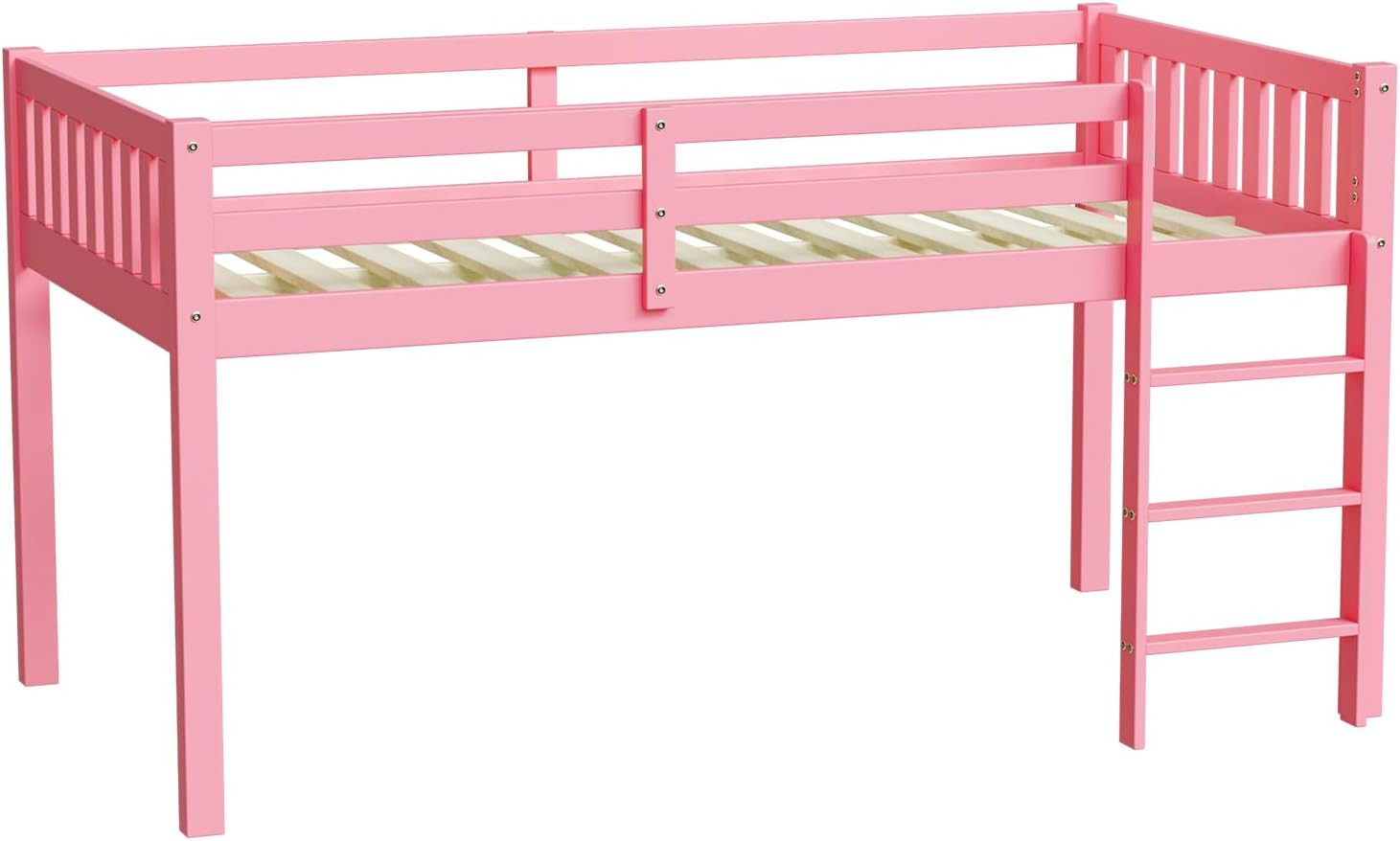 Princess Bed for Adults Kids & Young Teens No Box Spring Required Wood Slat