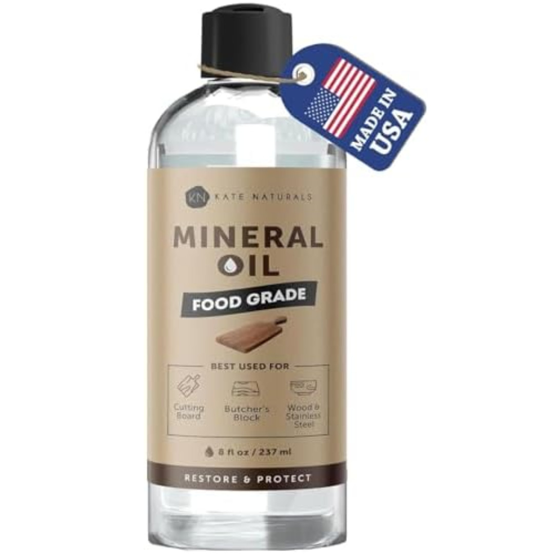 Mineral Oil for Wood Cutting Board, Butcher Block, and Knife. Food Grade Mineral