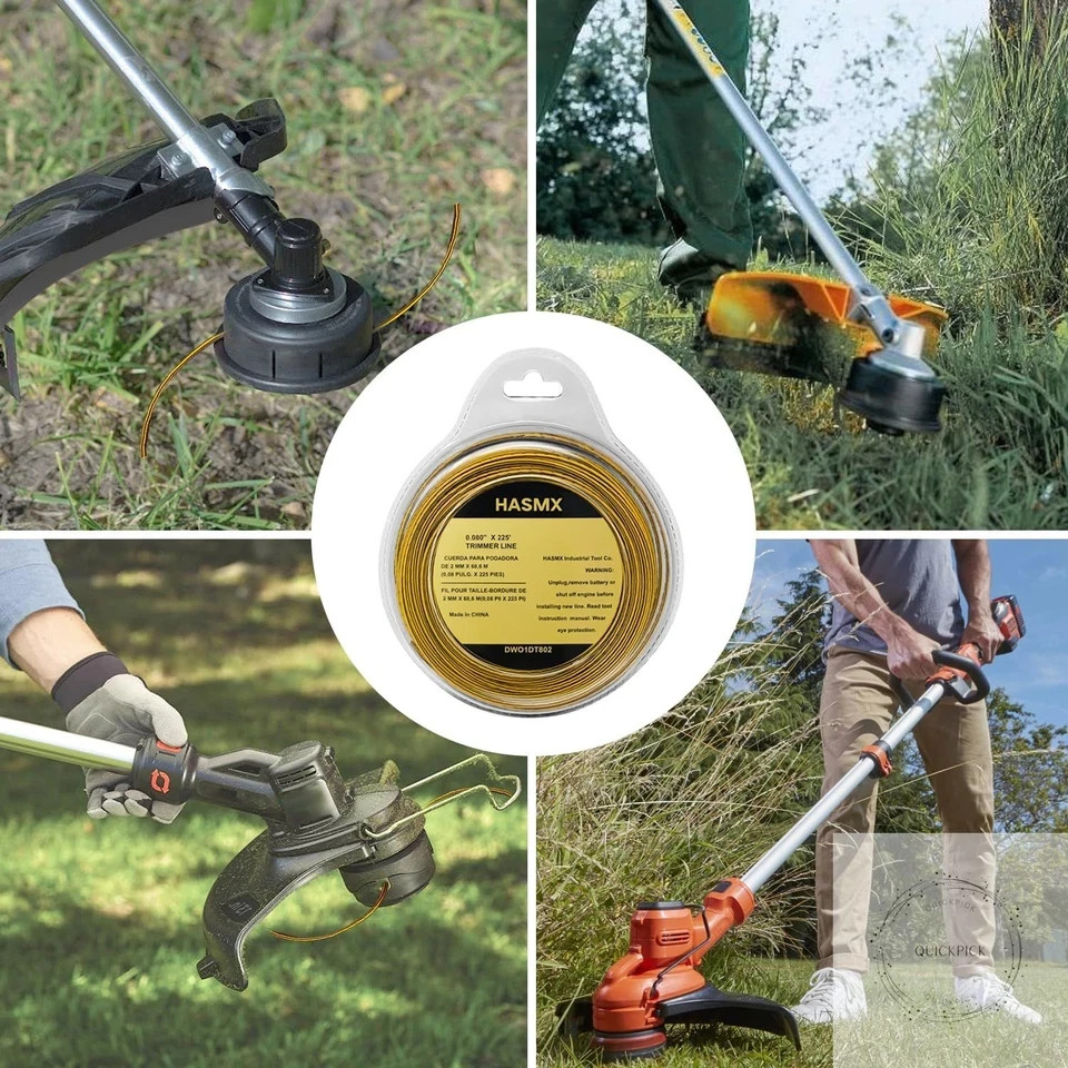 225ft X 0.08 Inch – DWO1DT801 DWO1DT802 String Weed Trimmer Line for Dewalt Cord
