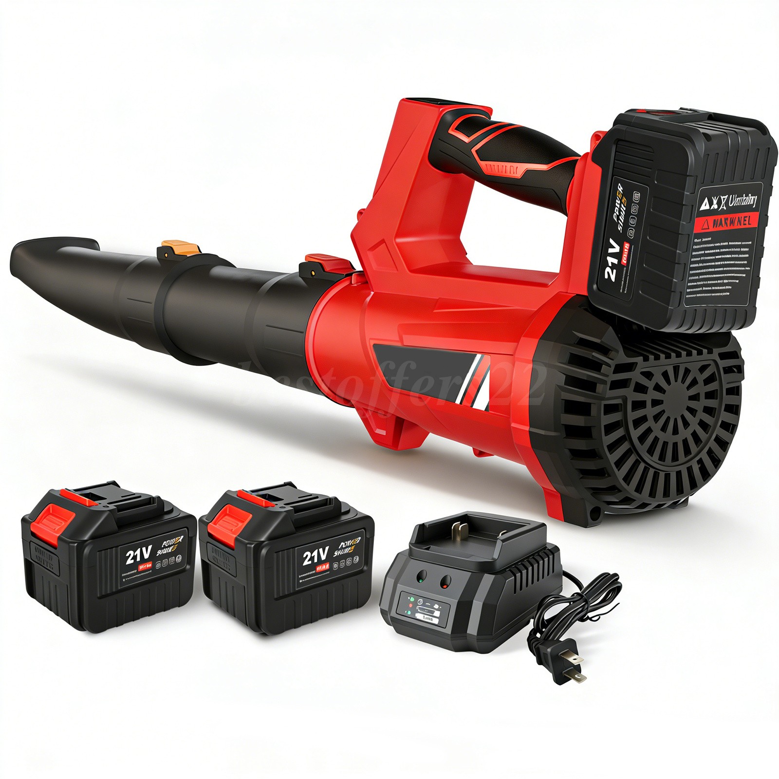 Cordless Leaf Blower 680CFM/280MPH & 6 Speed Levels Electric w/2 Batteries 6.0Ah