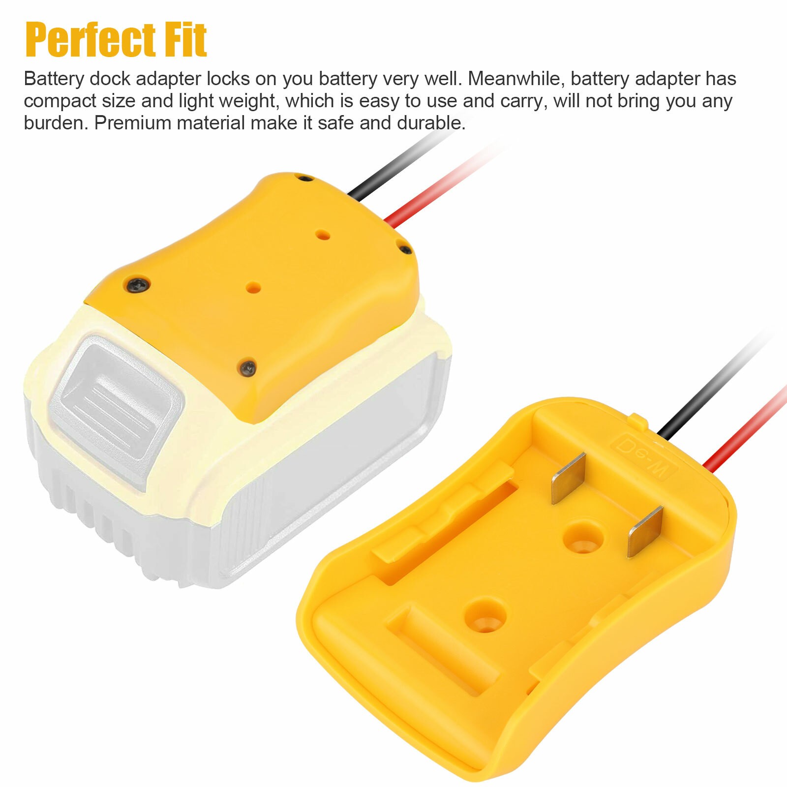 Power Connector DIY Battery Adapter Holder Dock For DeWalt 18V/20V Max Battery