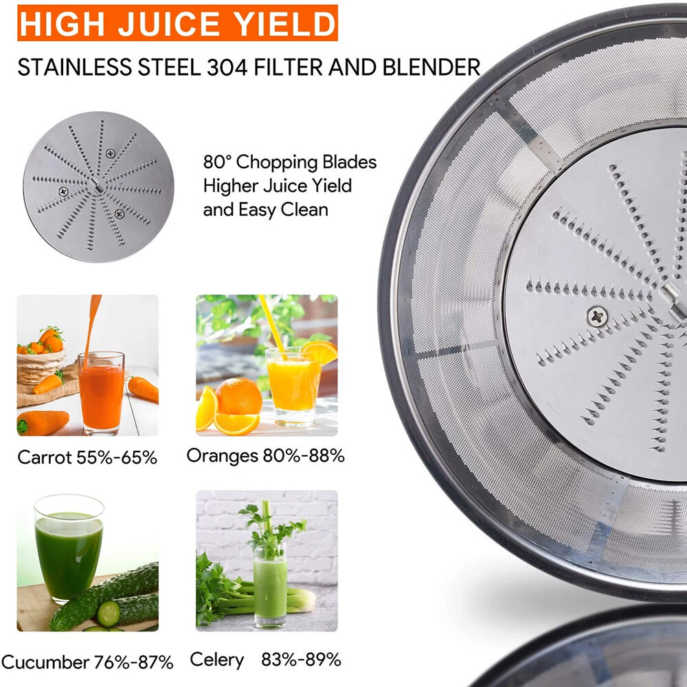 800W Electric Juicer Fruit Vegetable Blender Juice Extractor Citrus Machine New