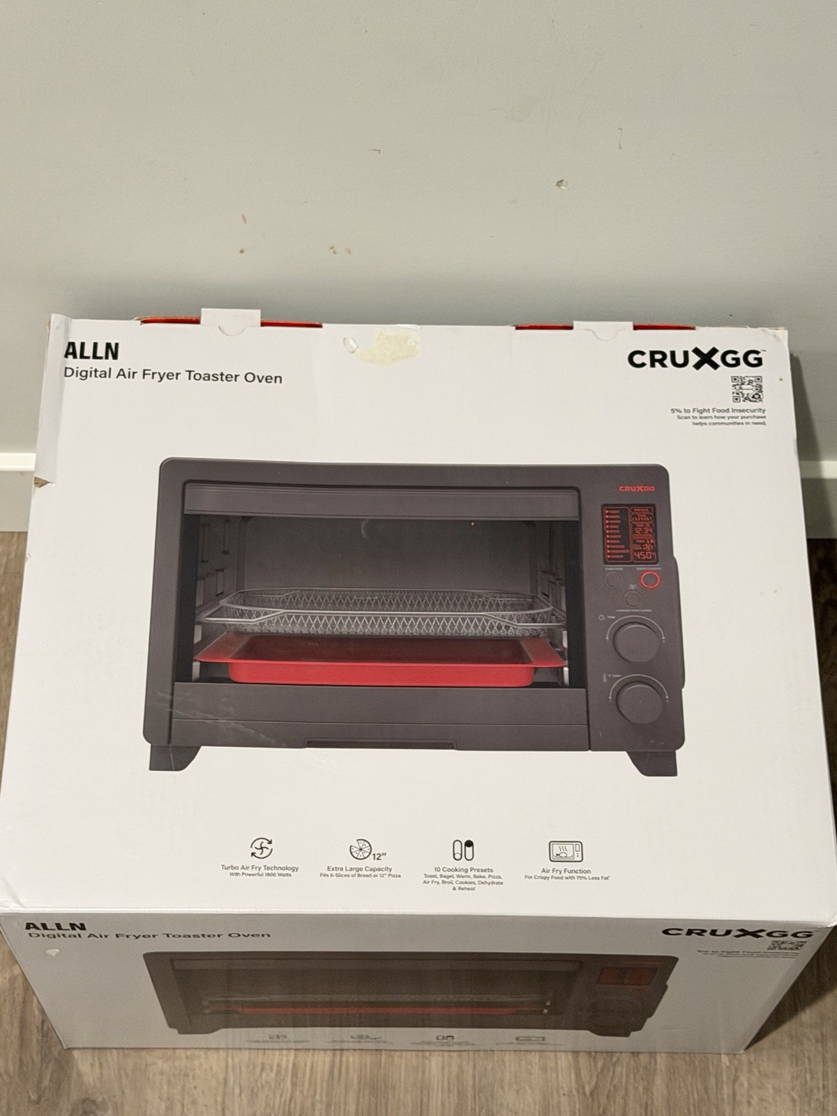 CruxGG ALLN Digital Air Fryer Toaster Oven Brand New Open Box Free Shipping