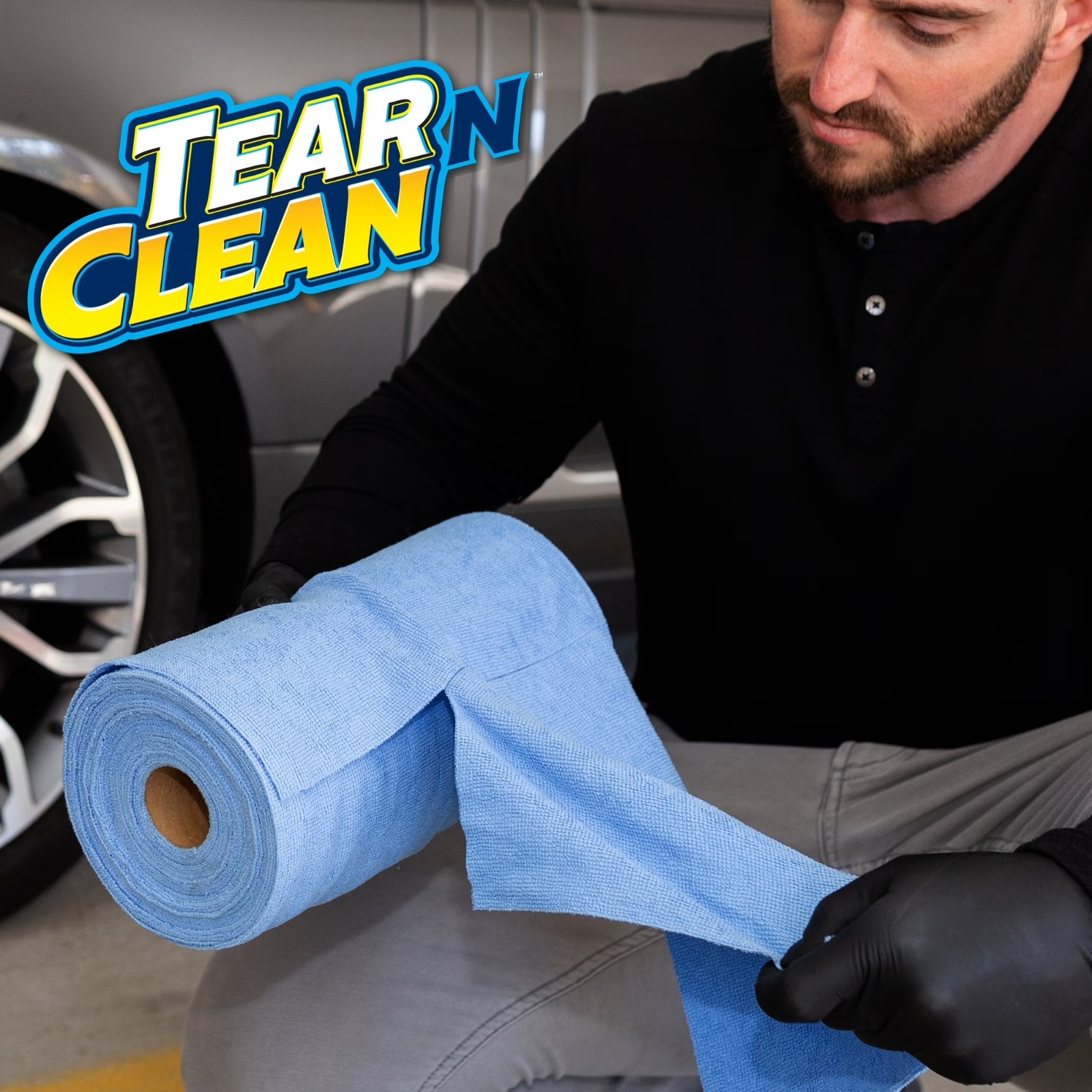 Reusable Microfiber Towels 12×12 Inch 100 Pack Easy Tear Machine Washable