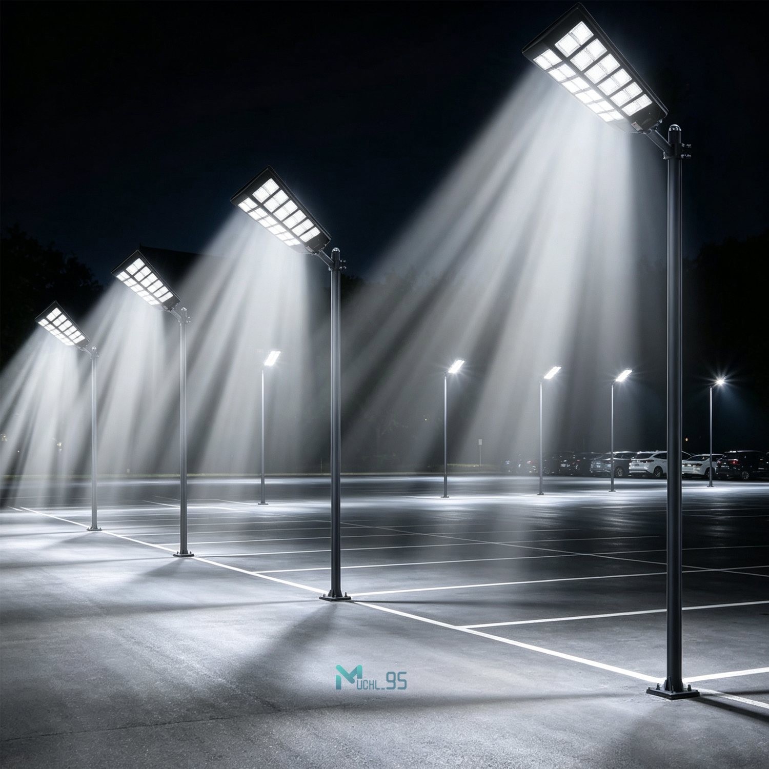 11000W Commercial Super Large Solar Street Lights Outdoor Dusk to Dawn Aluminium