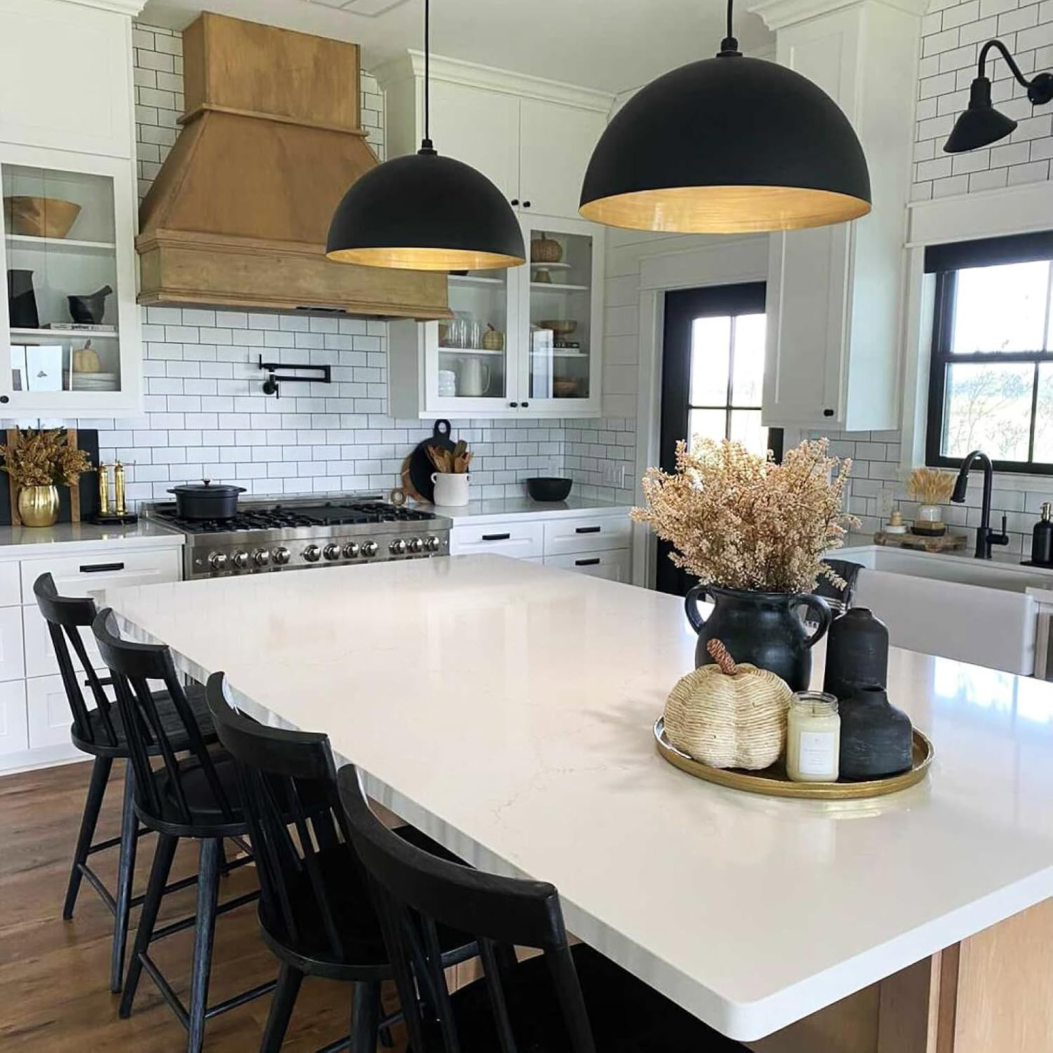 Steel Lighting Co. Melrose Pendant Light | Ceiling Mounted | 18 Inch round Dome