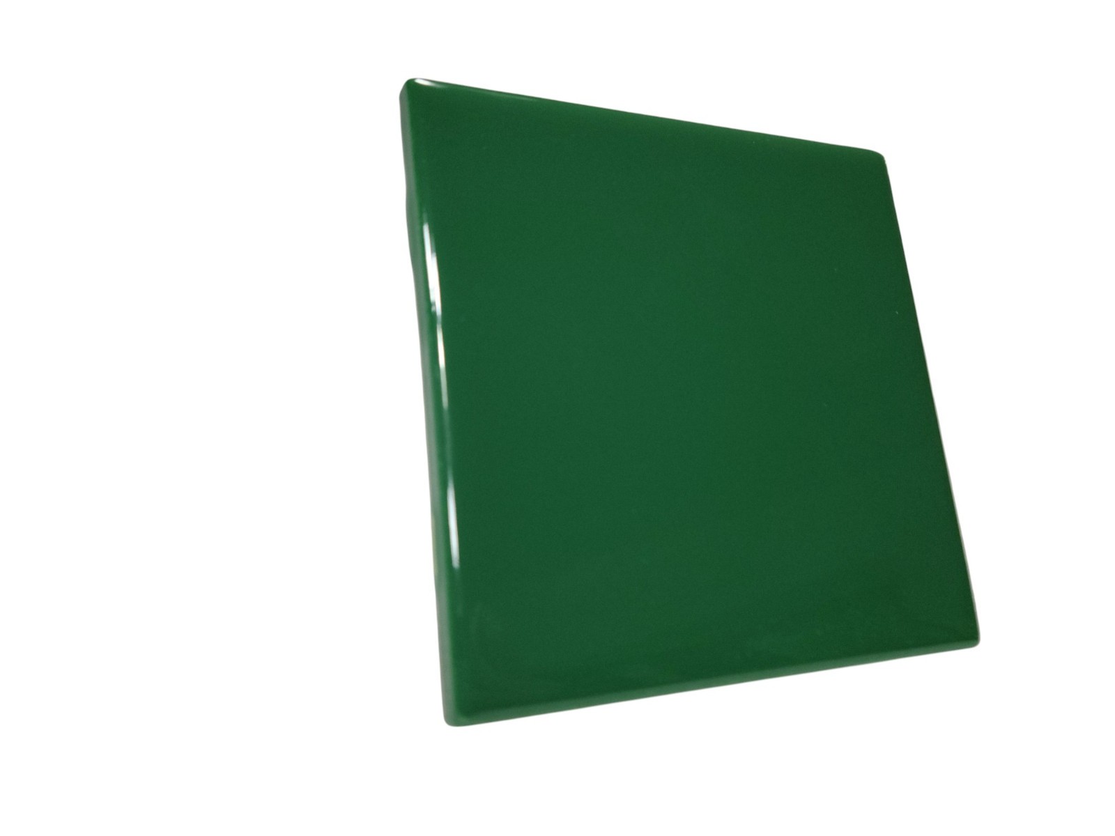 Emerald Green Ceramic Tile 4.25 inch Subway Square Vintage Mid Century Modern