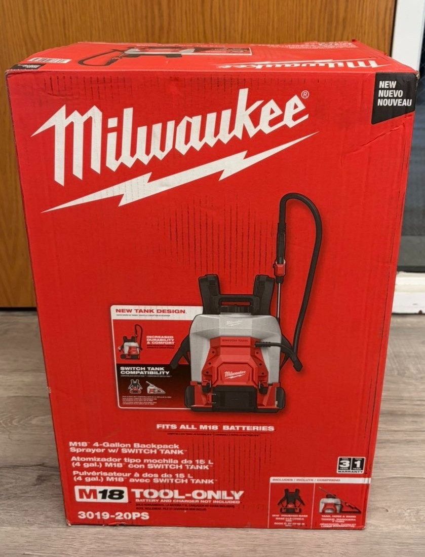 Milwaukee 3019-20PS M18 18V 4-Gallon Backpack Sprayer w/ SWITCH TANK Tool Only