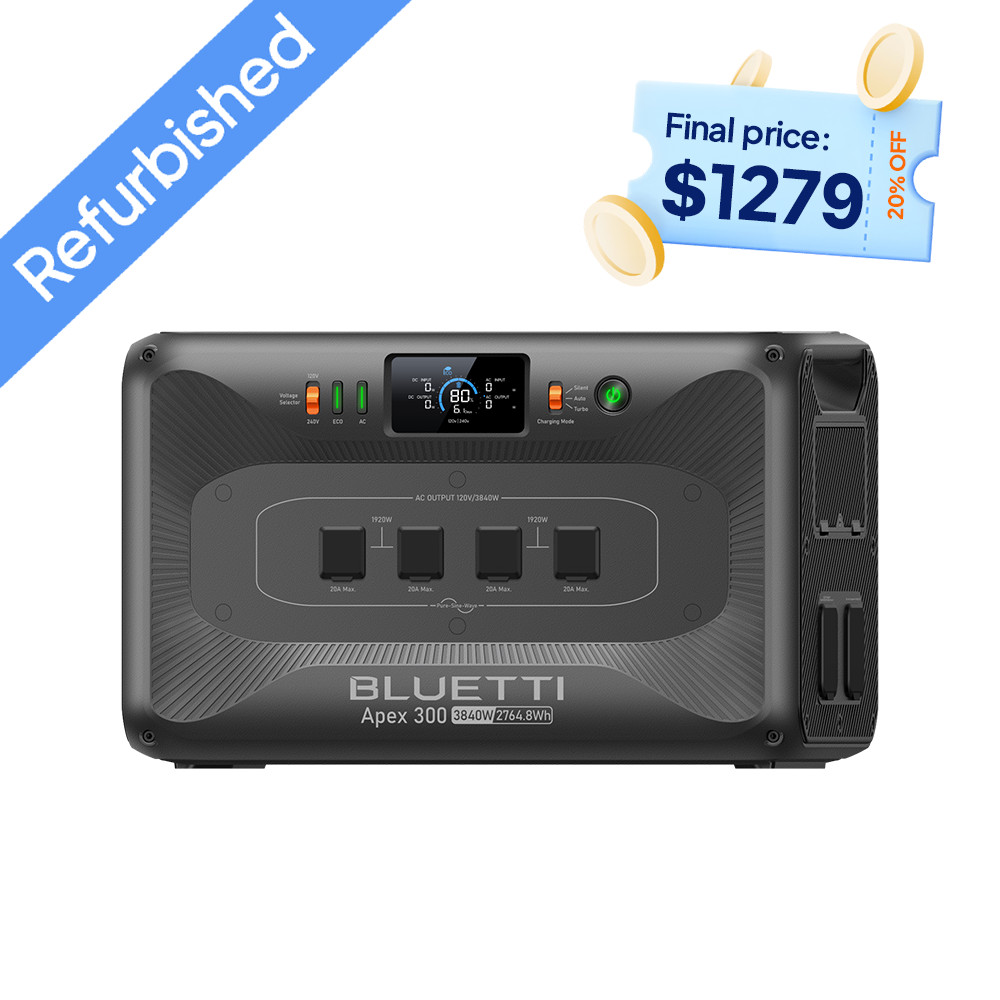 BLUETTI Apex 300 2764Wh Portable Power Station Expandable Generator for Backup