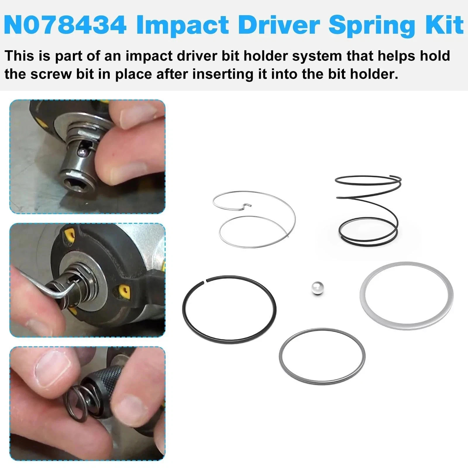 Updated DCF885 Impact Driver Spring Kit for Dewalt 20 V Impact Driver Parts D…