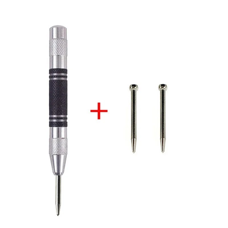2 Super Strong Automatic Centre Punch Adjustable Spring Loaded Metal Drill TooL