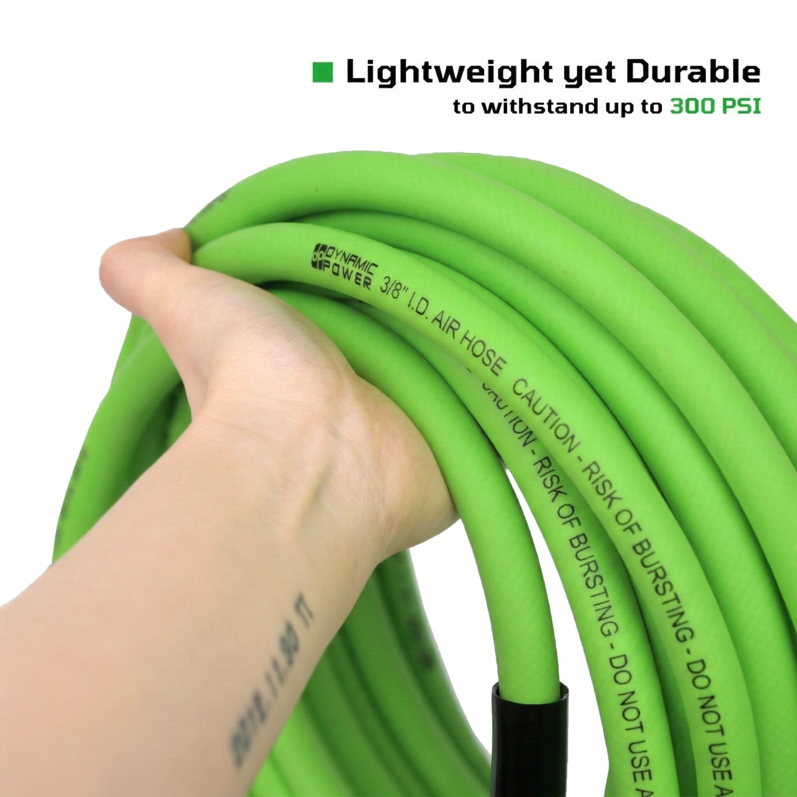 20pcs Hybrid Air Hose Kit, 3/8″ x 25-FT Premium Air Compressor Accessory Set