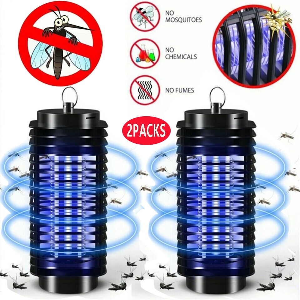 2Pack Electric Mosquito Fly Bug Insect Zapper Killer Trap Pest Control Lamp 110V