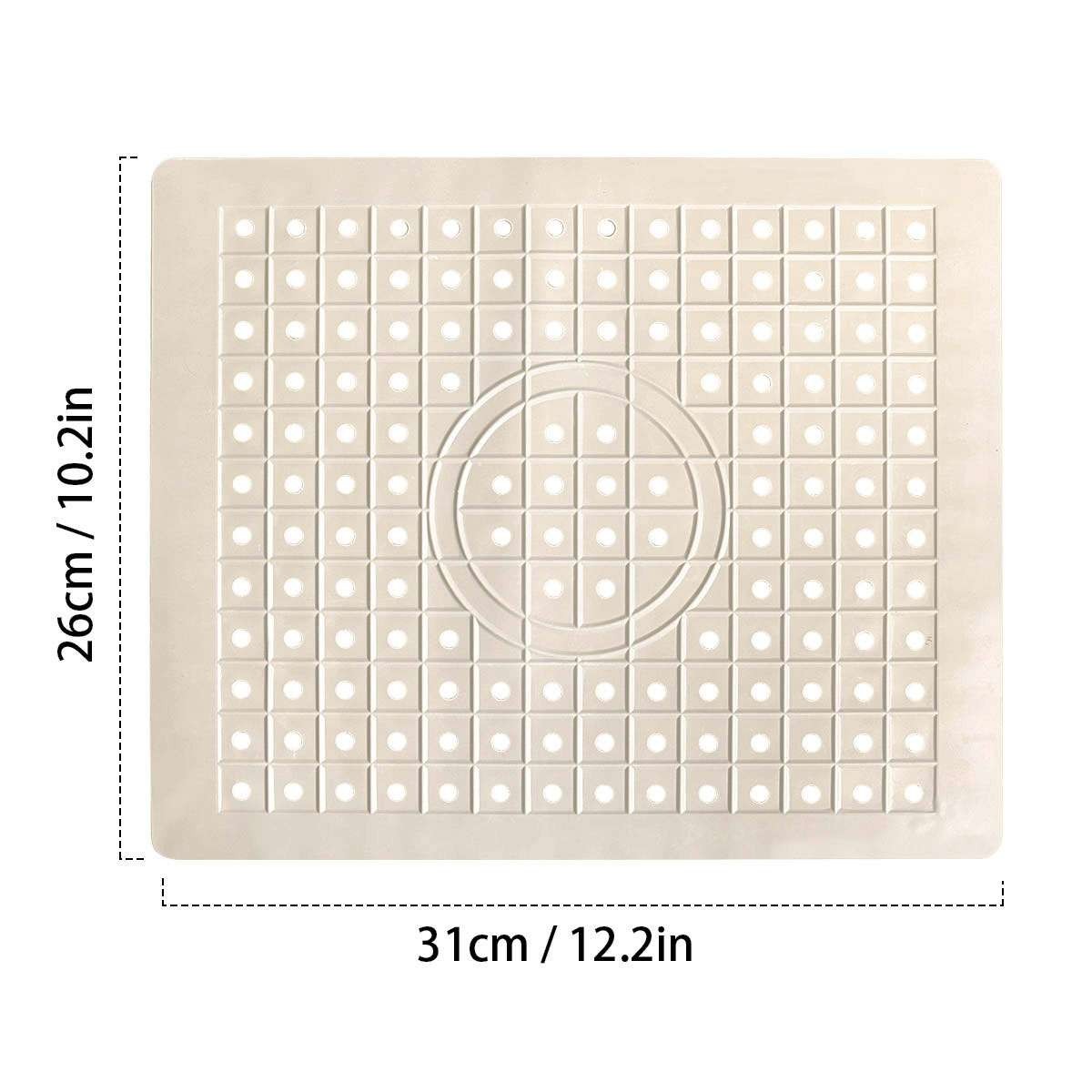 2 Pack Kitchen Sink Mat Drain Pad Protector 10″ x 12″ Non-Slip Rubber Durable