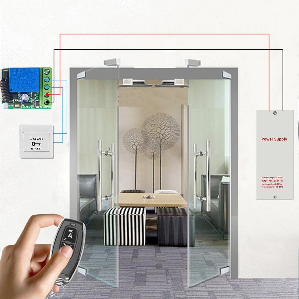 QIACHIP 433Mhz Universal Wireless Remote Control Switch DC 12V 1CH Relay Rece…
