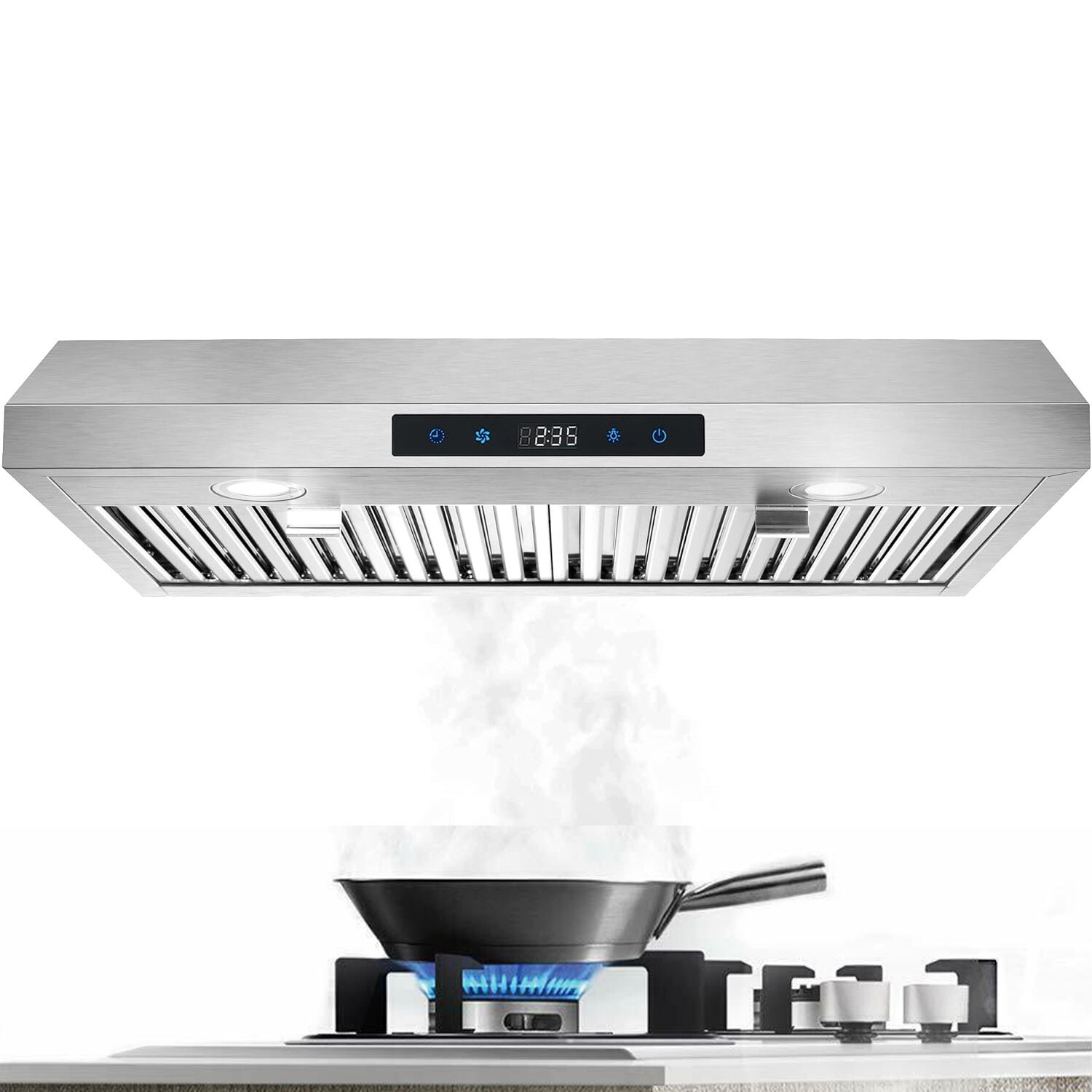 SNDOAS 30in Under Cabinet Kitchen Range Hood 600CFM 3-Speed Touch Control Vented