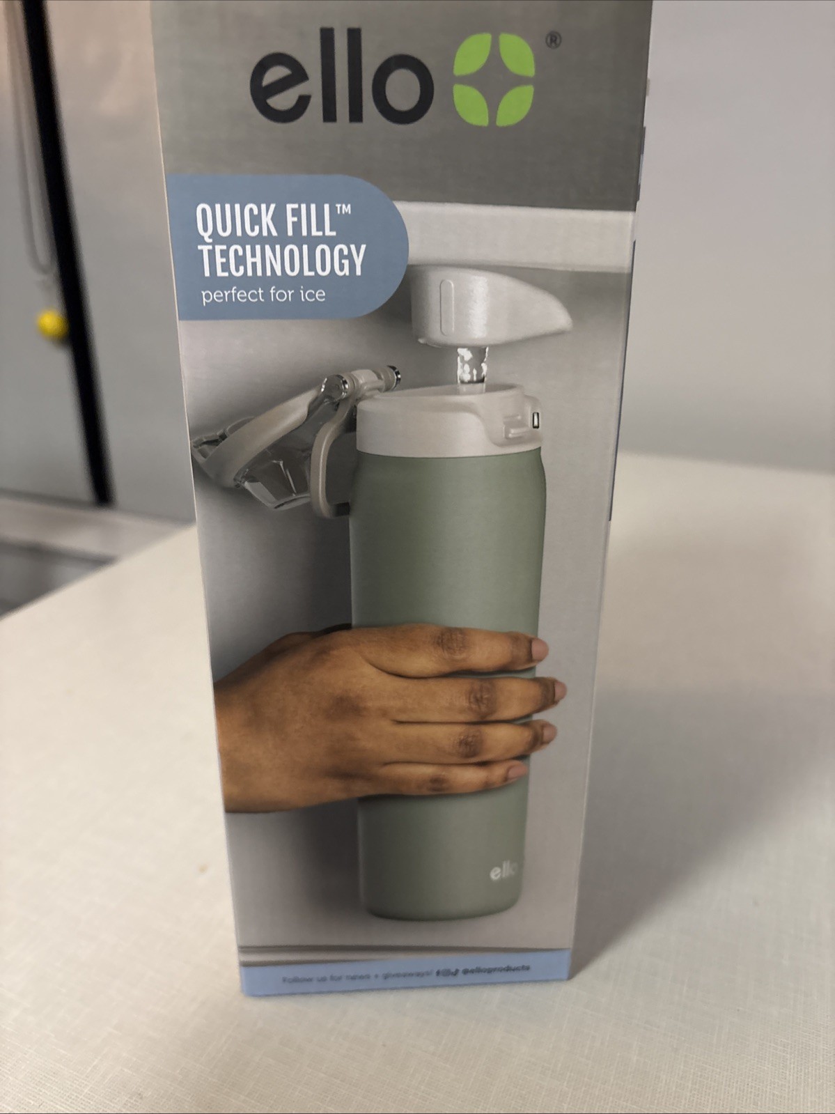 Ello Flip To Fill 22oz 2-Pack Stainless Steel Water Bottle Lock Lid 24hrs Cold
