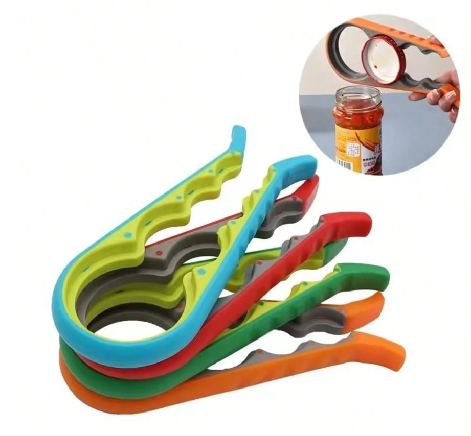4-in-1 Jar Bottle Opener Grip Wrench Multi-Purpose Kitchen Tool