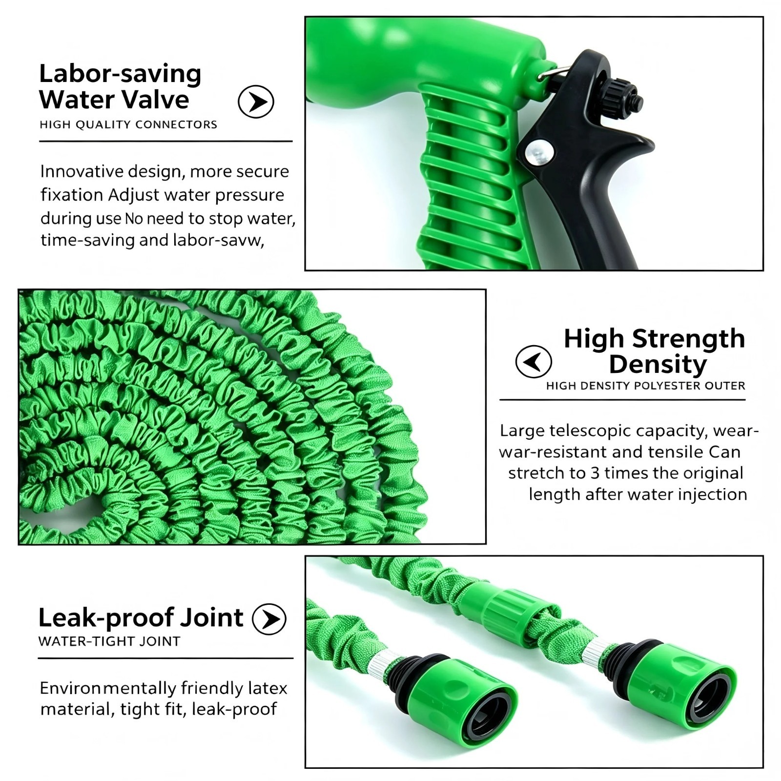 100FT Expandable Magic Garden Hose, Expandable with 7 Spray Functions
