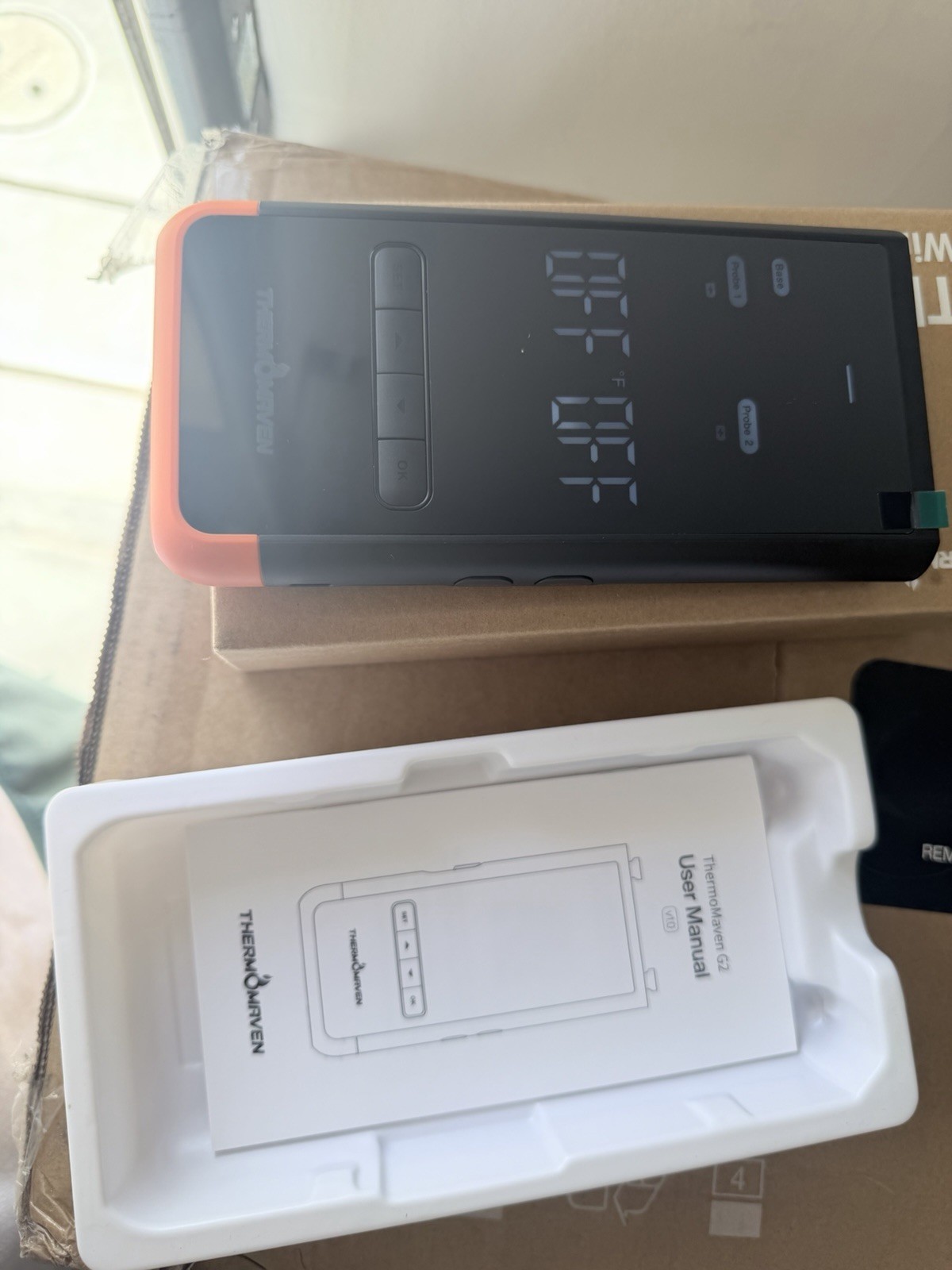 ThermoMaven G2 Wireless Meat Thermometer 2-Probe WiFi Bluetooth BBQ Grill