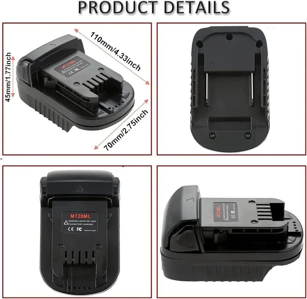 MT20ML Adapter For Makita 18V Battery Convert to For Milwaukee 18V Power Tool