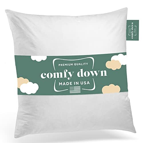 ComfyDown – Euro Square Pillow Insert FEATHER / DOWN Sham Stuffer – ALL SIZES!!
