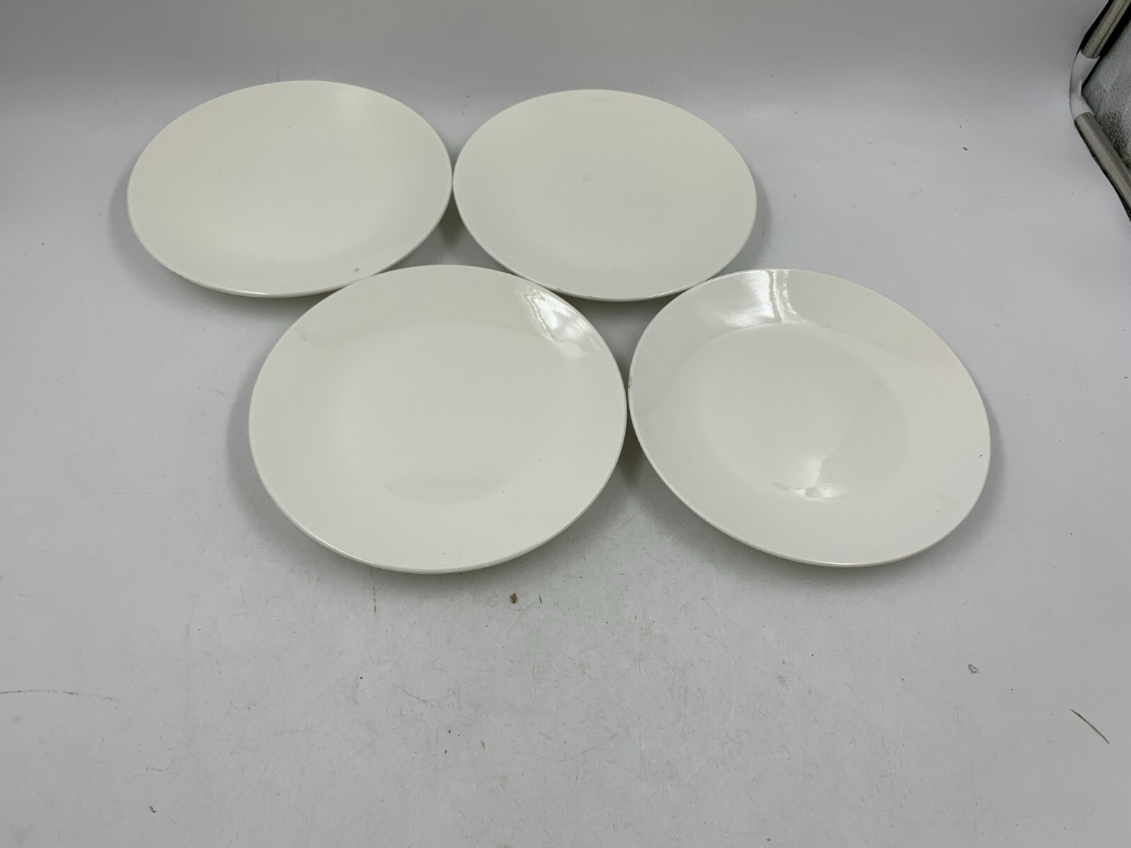 Everyday Simplicity Ceramic 7.5in White Plate Set of 4 BB01B41026