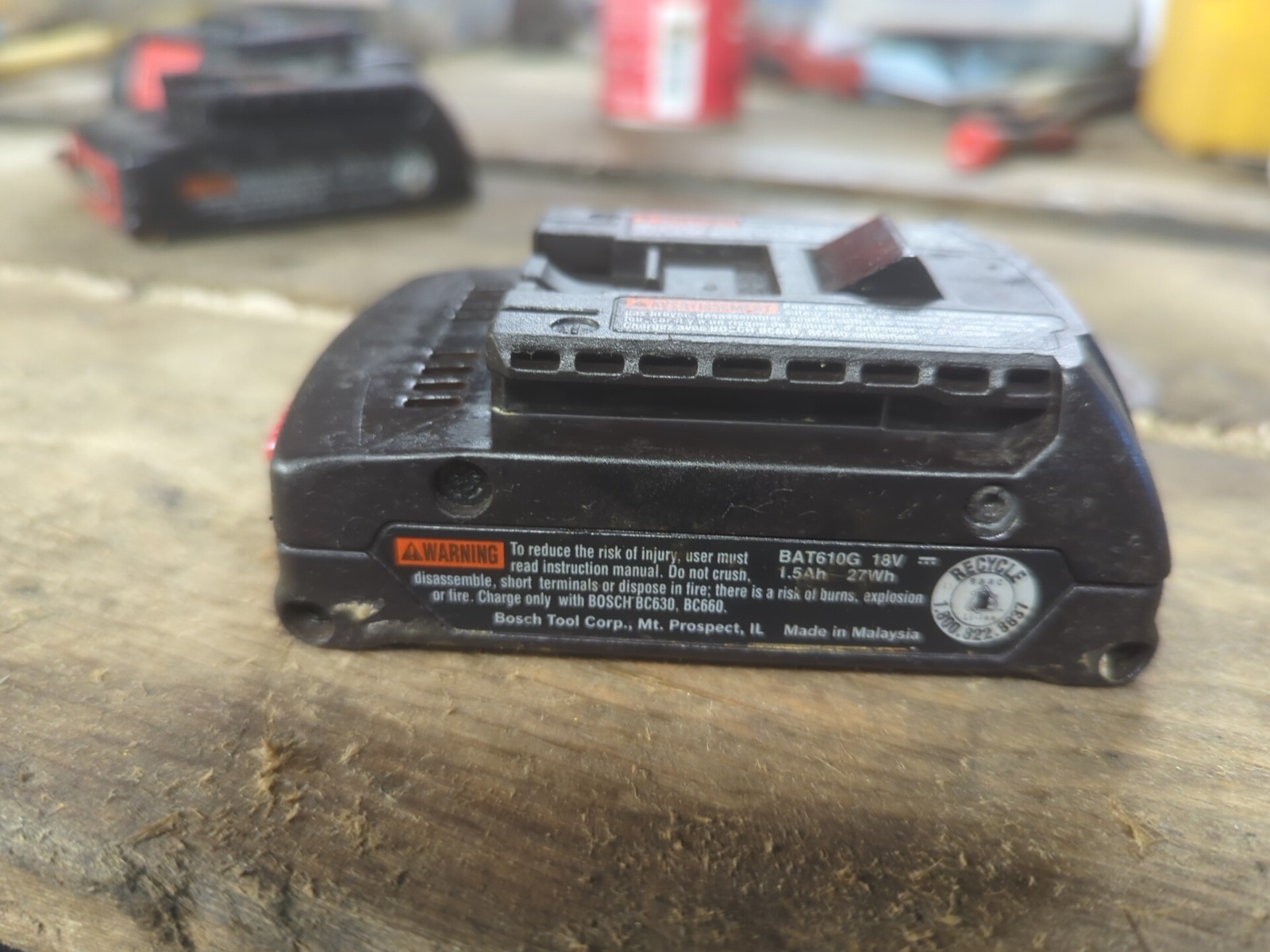 Bosch BAT610g 18V 1.5ah Slim Pack Lithium Ion Battery 27WH w/ Fuel Gauge