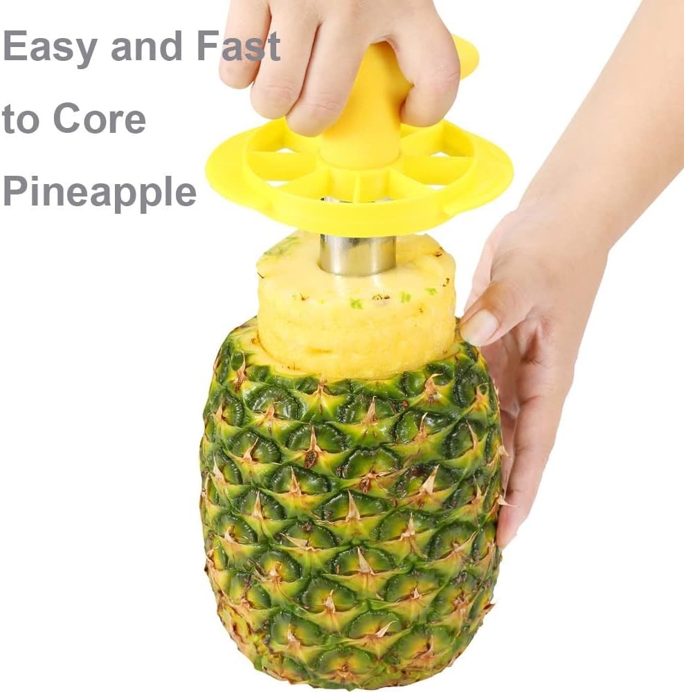 Fruit Slicing Tool for Pineapple with Non-Dishwasher Safe Stainless Steel Parts