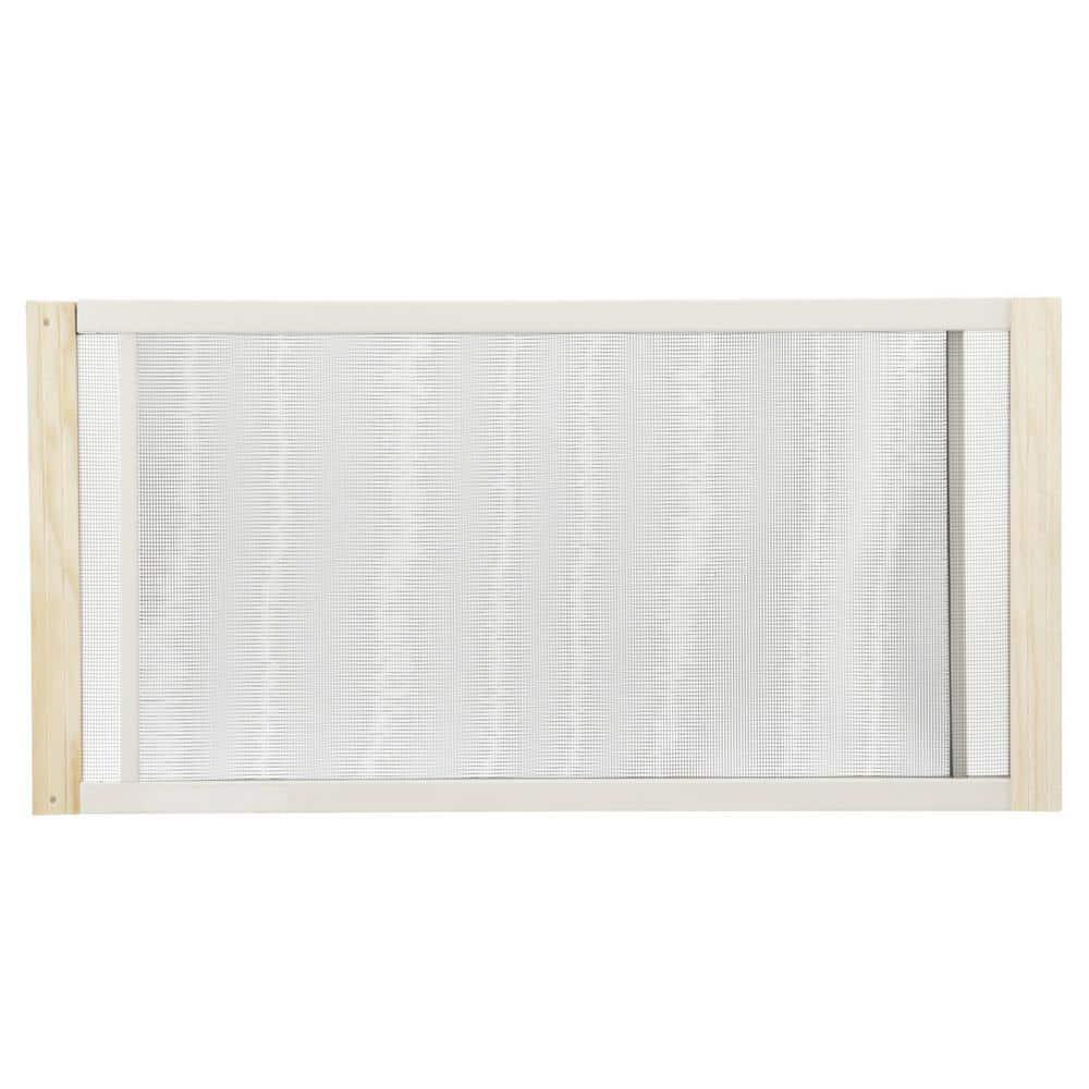 37 in. x 10 in. Grey Aluminum Adjustable Window Screen