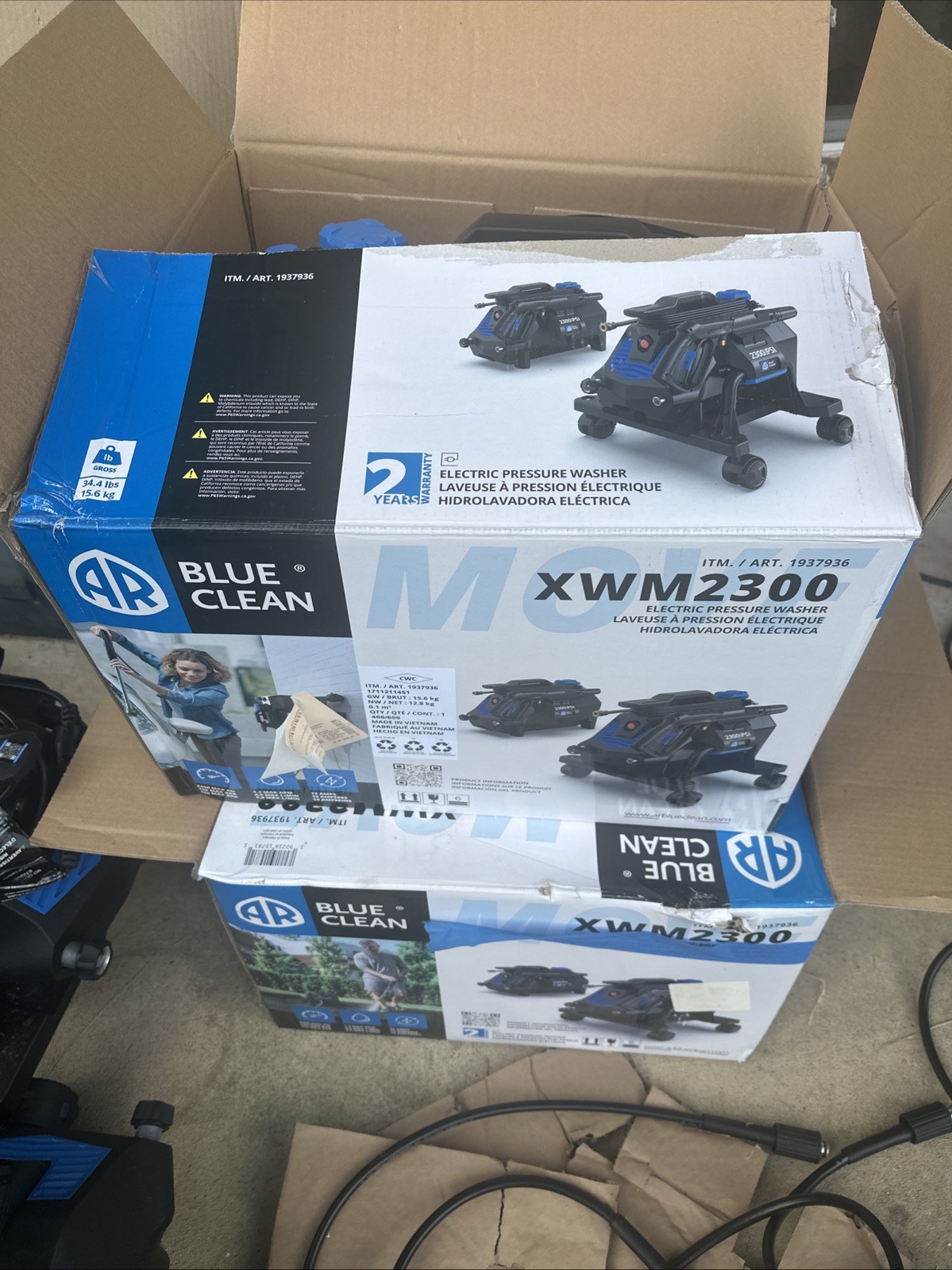 AR Blue Clean XWM2300 Electric Pressure Washer 2300 PSI 1.3 GPM Portable