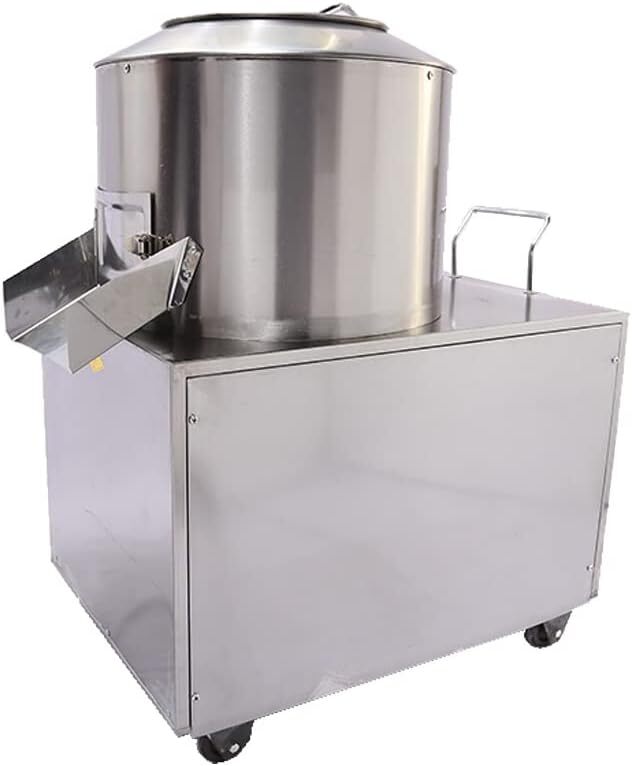 Commercial Potato Peeler 1500W Automatic Potato Washer Caster Electric 220kg/h