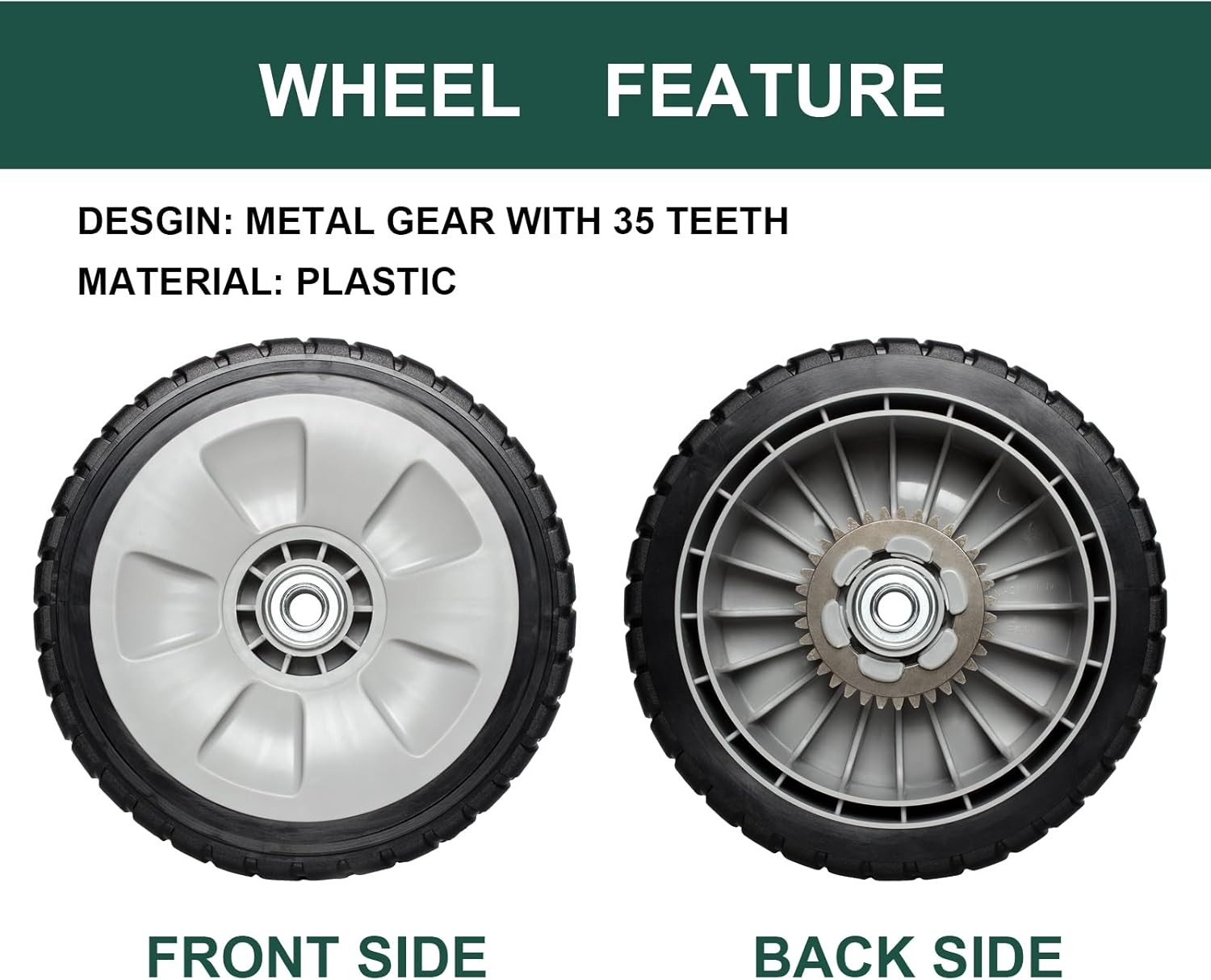 (4 Pack) Lawn Mower Wheels Kit Compatible with Honda HRR216 HRS216 HRT216 Walk b